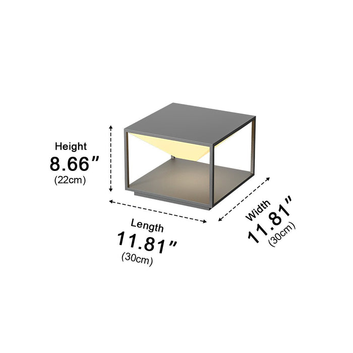 Outdoor Post Lights - Modern Waterproof Solar Square Mountain LED for Garden, Patio, Pathway