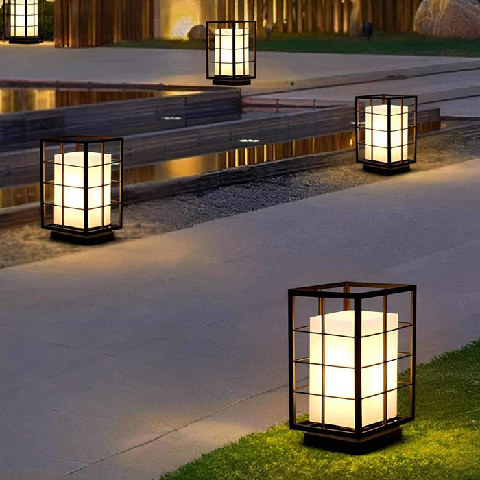 Modern Waterproof Square Lantern LED Outdoor Landscape Lawn Lighting - Garden Pathway Deck Light