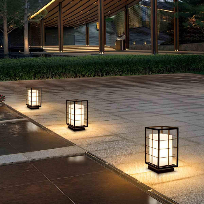 Modern Waterproof Square Lantern LED Outdoor Landscape Lawn Lighting - Garden Pathway Deck Light