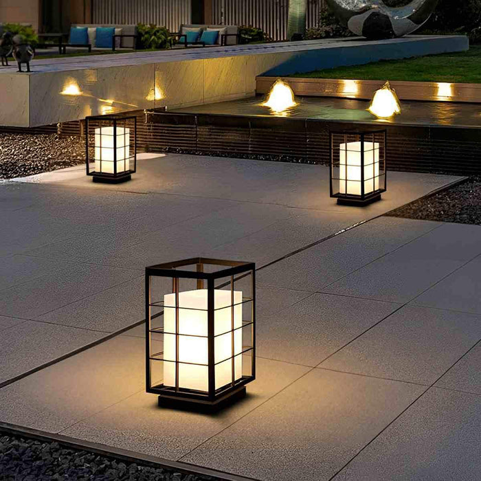 Modern Waterproof Square Lantern LED Outdoor Landscape Lawn Lighting - Garden Pathway Deck Light