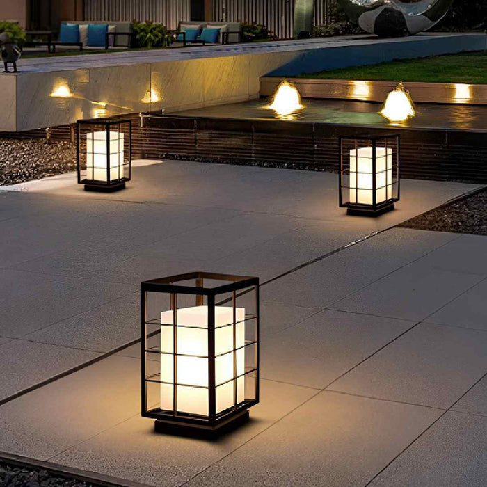 Modern Waterproof Square Lantern LED Outdoor Landscape Lawn Lighting - Garden Pathway Deck Light