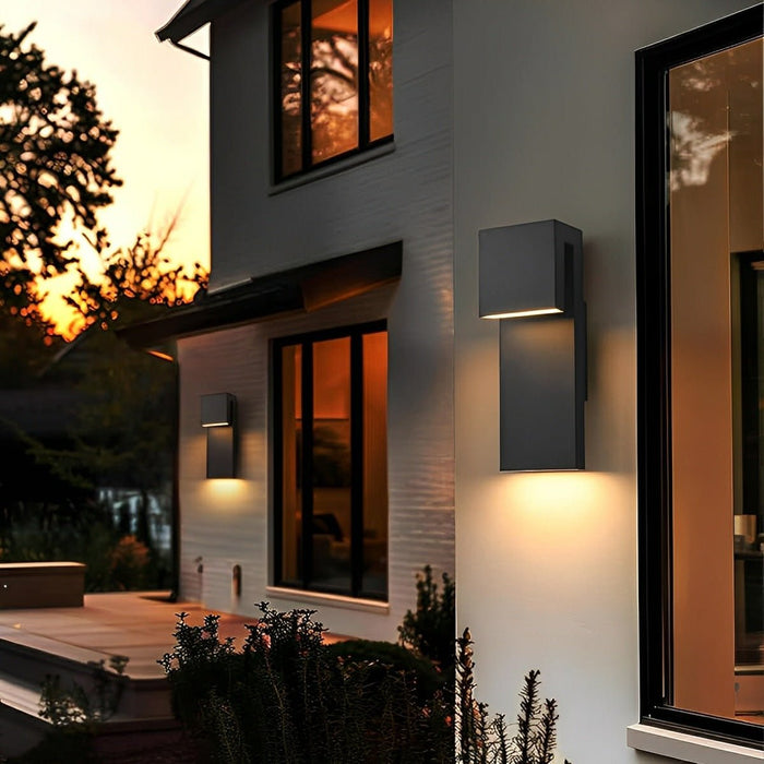 Tiered LED Outdoor Wall Light - Modern Waterproof Exterior Lighting Fixture