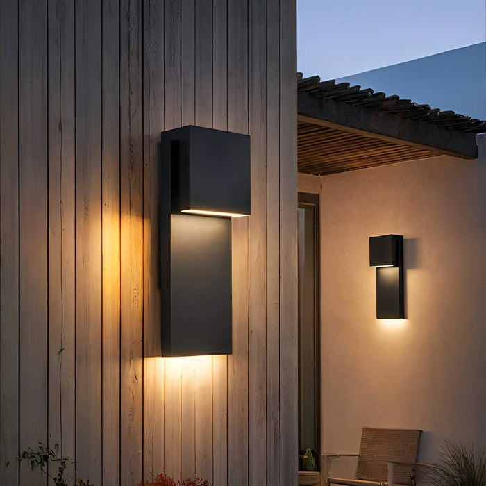 Tiered LED Outdoor Wall Light - Modern Waterproof Exterior Lighting Fixture