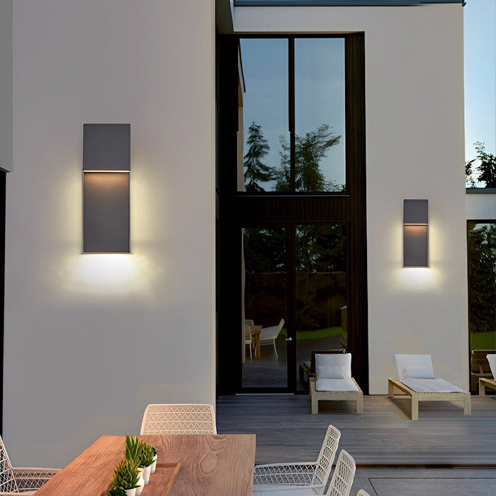 Tiered LED Outdoor Wall Light - Modern Waterproof Exterior Lighting Fixture