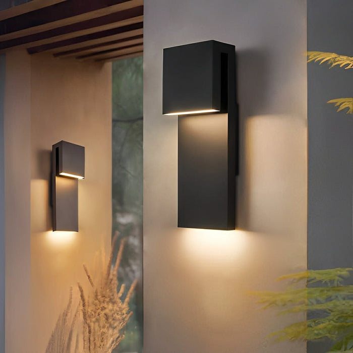 Tiered LED Outdoor Wall Light - Modern Waterproof Exterior Lighting Fixture
