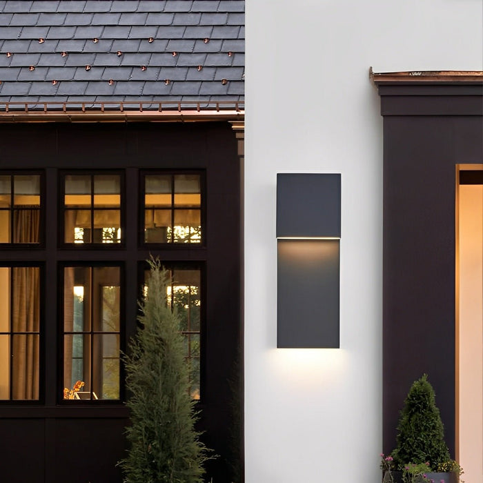 Tiered LED Outdoor Wall Light - Modern Waterproof Exterior Lighting Fixture