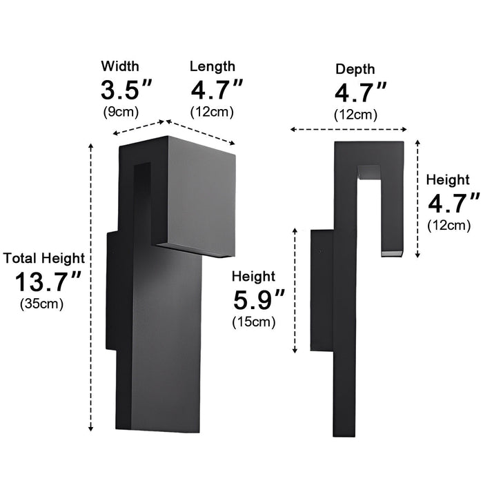 Tiered LED Outdoor Wall Light - Modern Waterproof Exterior Lighting Fixture