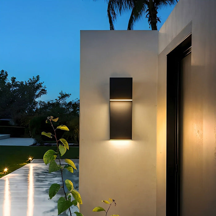 Tiered LED Outdoor Wall Light - Modern Waterproof Exterior Lighting Fixture