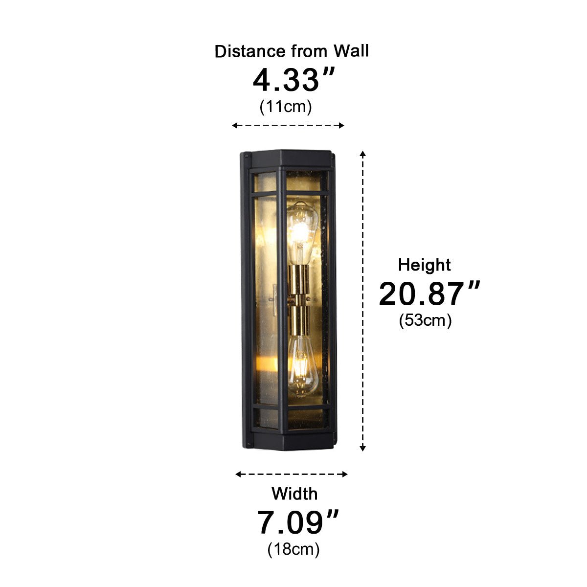 Modern Waterproof Triangle Tiered Outdoor LED Porch Wall Light - Exterior Sconce Fixture