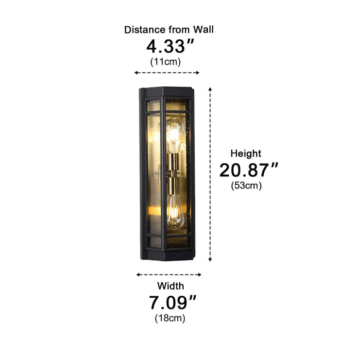 Modern Waterproof Triangle Tiered Outdoor LED Porch Wall Light - Exterior Sconce Fixture