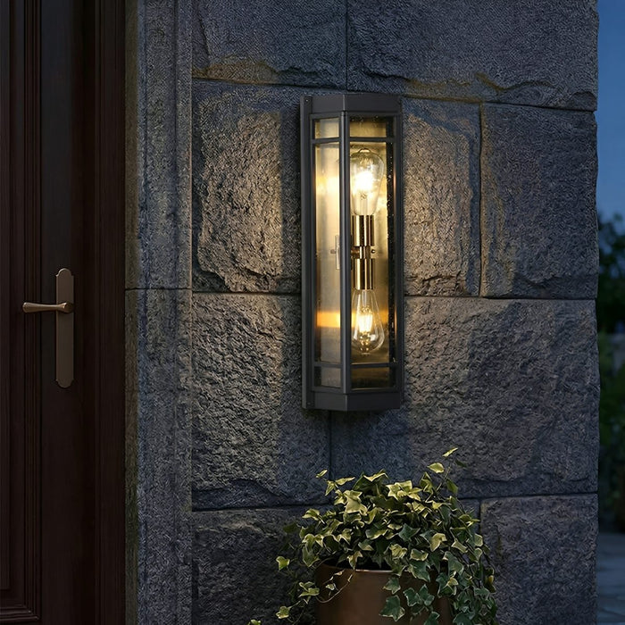 Modern Waterproof Triangle Tiered Outdoor LED Porch Wall Light - Exterior Sconce Fixture