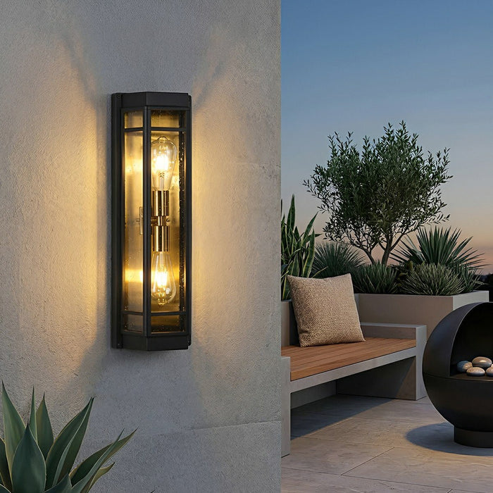 Modern Waterproof Triangle Tiered Outdoor LED Porch Wall Light - Exterior Sconce Fixture