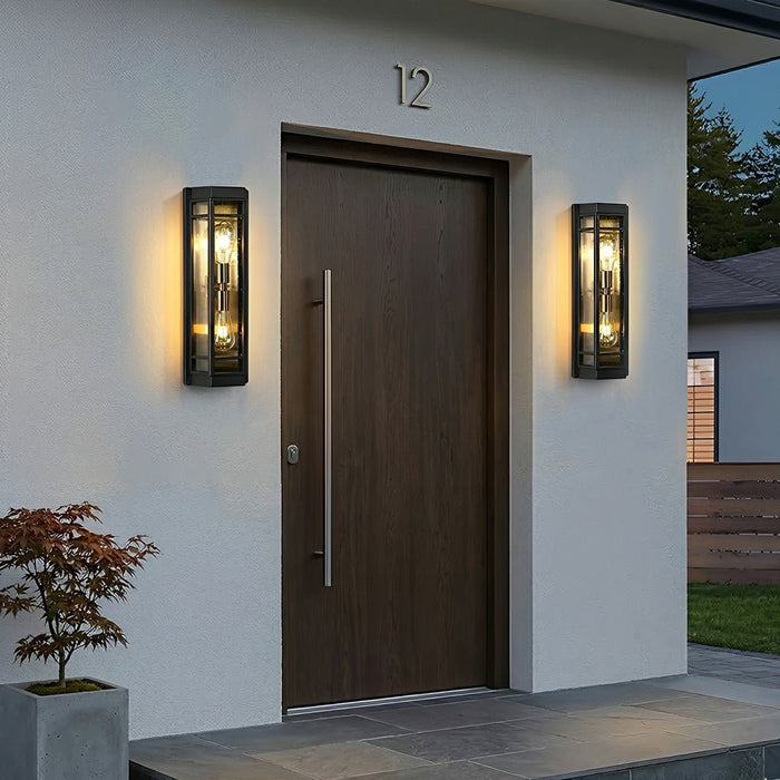 Modern Waterproof Triangle Tiered Outdoor LED Porch Wall Light - Exterior Sconce Fixture