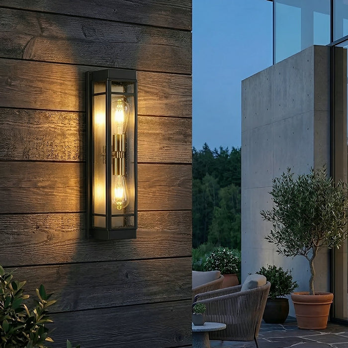 Modern Waterproof Triangle Tiered Outdoor LED Porch Wall Light - Exterior Sconce Fixture