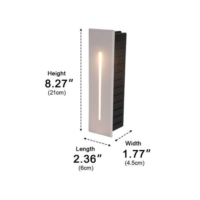 Recessed Stair Light - Modern White Waterproof LED Fixture for Indoor/Outdoor Use