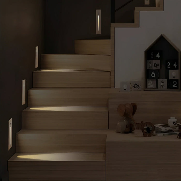 Recessed Stair Light - Modern White Waterproof LED Fixture for Indoor/Outdoor Use