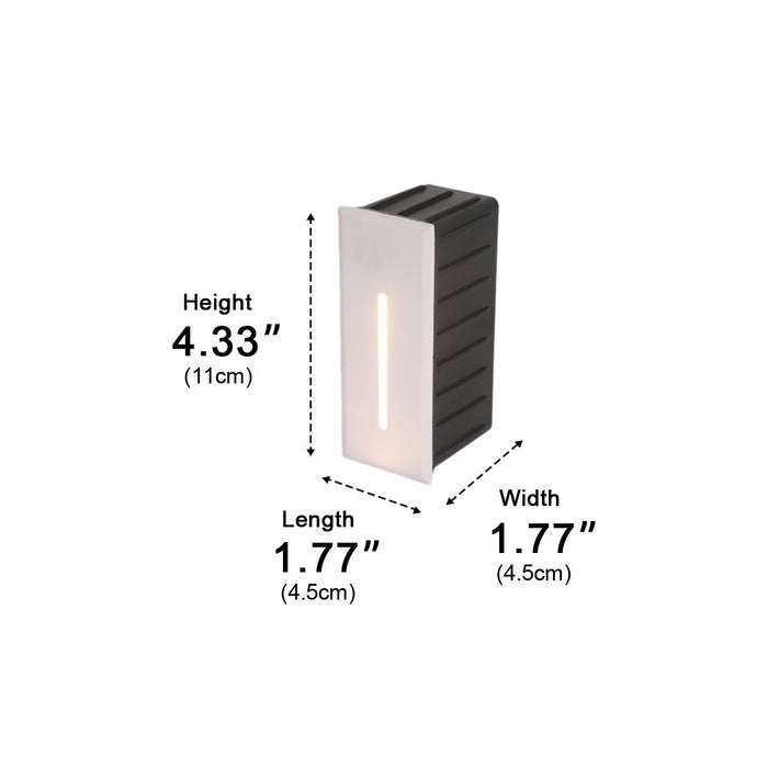 Recessed Stair Light - Modern White Waterproof LED Fixture for Indoor/Outdoor Use