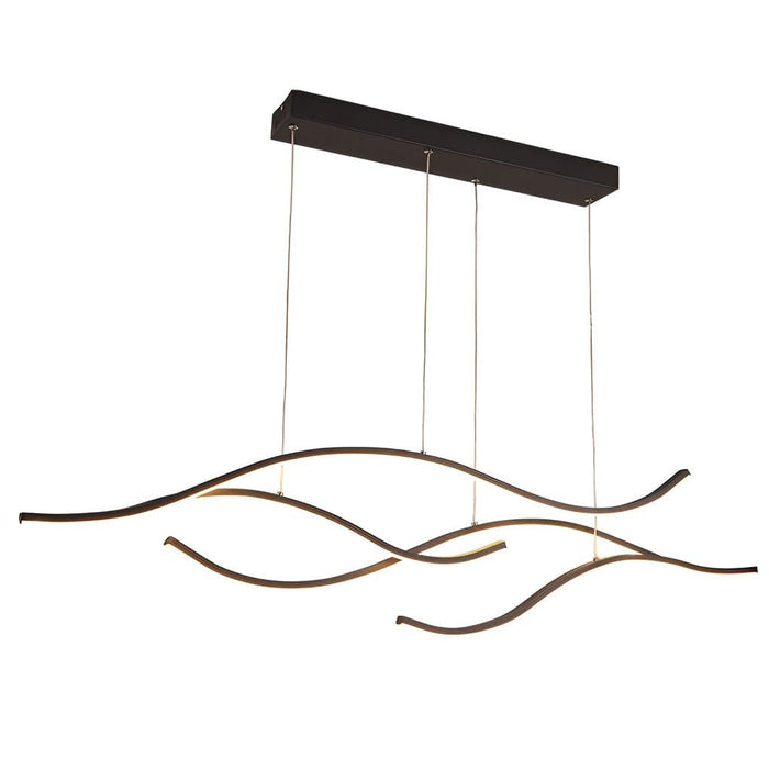 Modern Waves Shaped Island Chandelier Dining Room