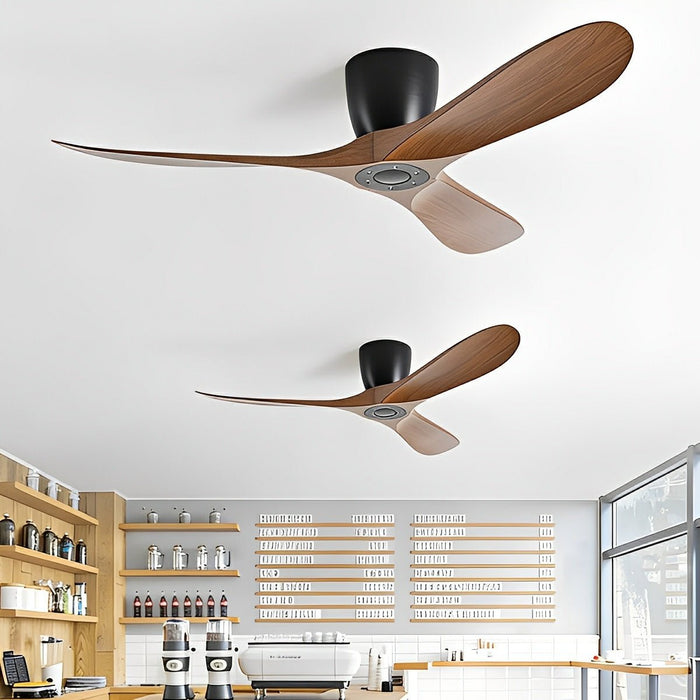 Ceiling Fan - Modern Wing Blade, DC Motor, 6-Speed Reversible Airflow - Minimalist Design for Living Room/Bedroom
