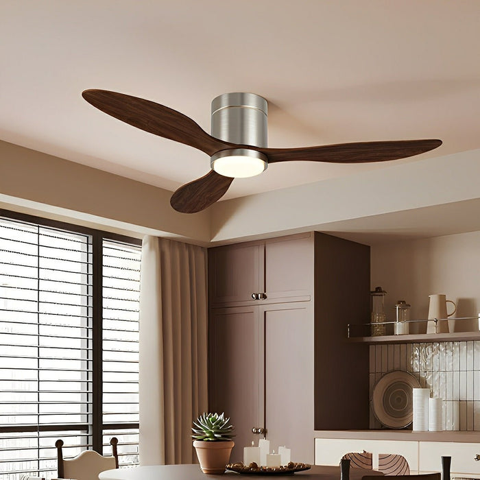 Ceiling Fan - Modern Wing-inspired Blade / Reversible LED Light - Quiet DC Motor, 6-Speed