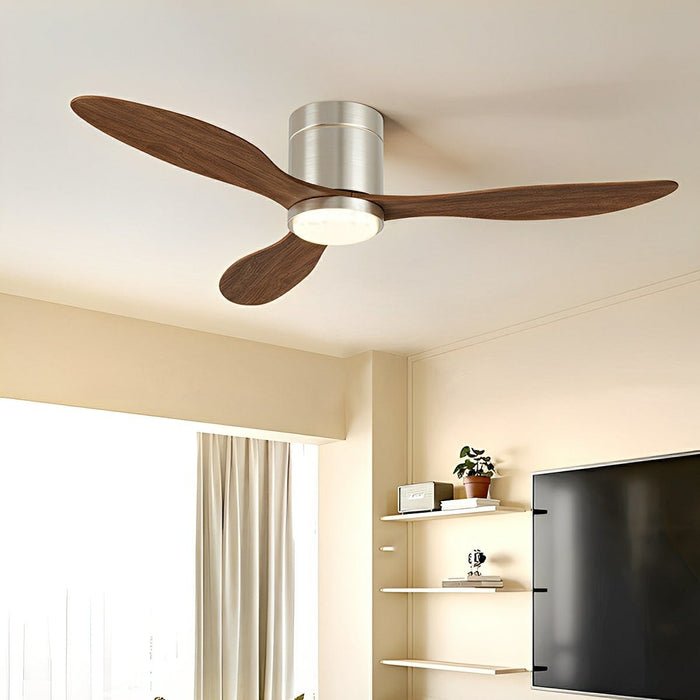 Ceiling Fan - Modern Wing-inspired Blade / Reversible LED Light - Quiet DC Motor, 6-Speed