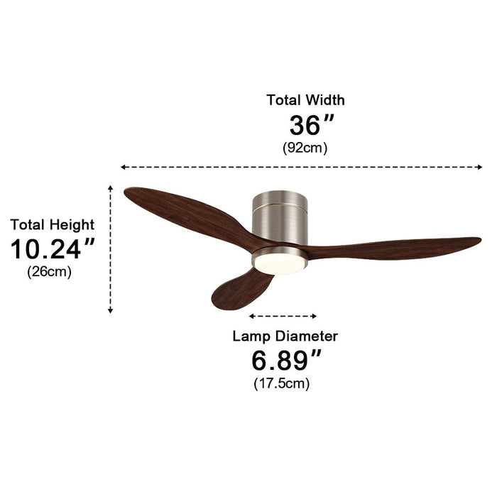 Ceiling Fan - Modern Wing-inspired Blade / Reversible LED Light - Quiet DC Motor, 6-Speed