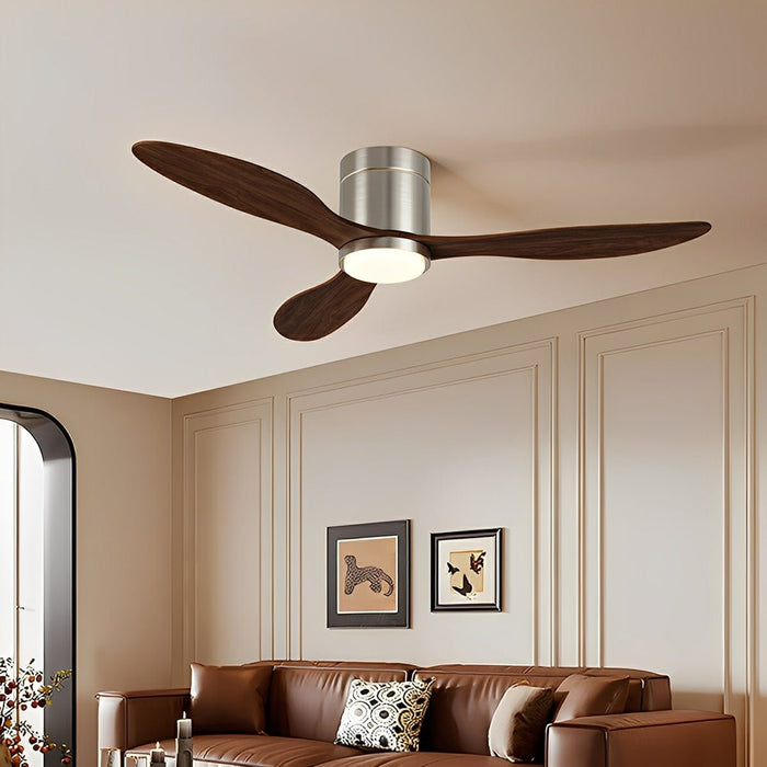 Ceiling Fan - Modern Wing-inspired Blade / Reversible LED Light - Quiet DC Motor, 6-Speed