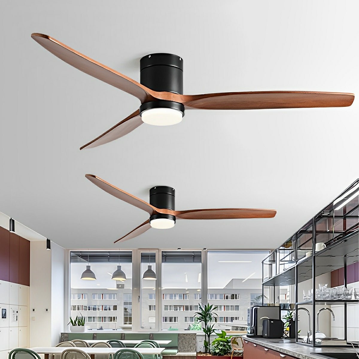 60 in. Ceiling Fan Light, Wood Grain, DC Motor, 6-Speed Reversible, Remote Control
