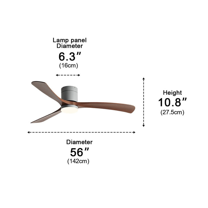 DC Motor Ceiling Fan Light, 6-Speed Variable Frequency, Reversible Airflow for Living Room/Bedroom/Dining Room