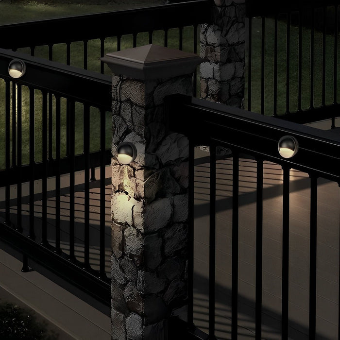 Round Modern Step Light - Recessed LED Stairway Lamp for Outdoor Deck and Patio Lighting