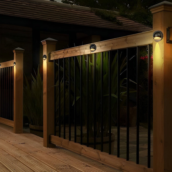 Round Modern Step Light - Recessed LED Stairway Lamp for Outdoor Deck and Patio Lighting