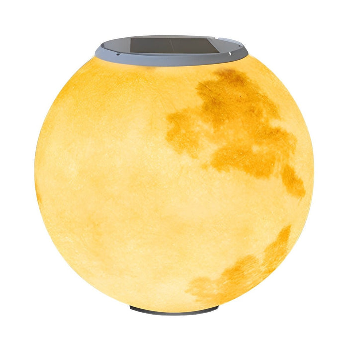 Moon Globe Post Light - Outdoor LED Fence Pillar Lamp, Solar/Hardwired