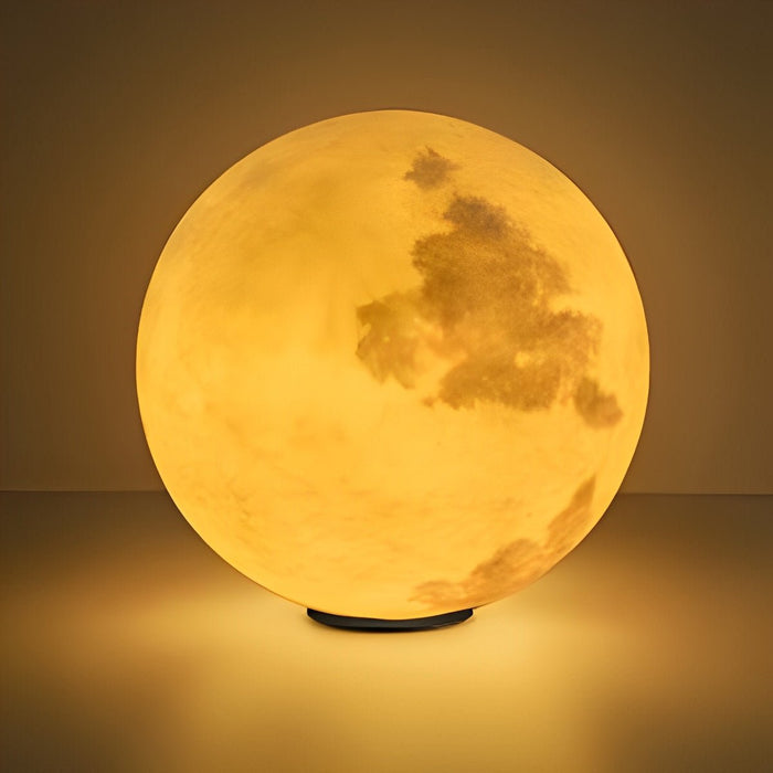 Moon Globe Post Light - Outdoor LED Fence Pillar Lamp, Solar/Hardwired