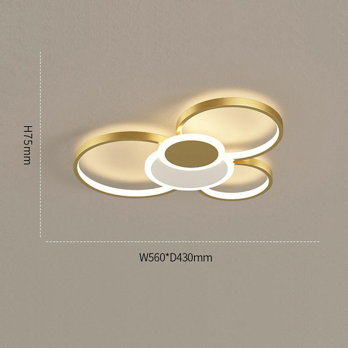 Circles Dimmable with Remote LED Modern Ceiling Lights Flush Mount Lighting