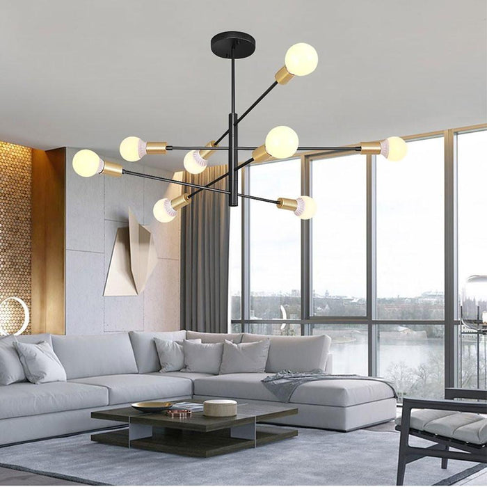 Luxurious 6-Light Sputnik Chandelier with E27 Bulb Base - 41'' Dia x 31'' H