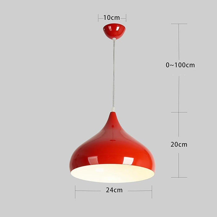 9.44'' LED Curvy Painted Bowled Pendant Light Hanging Lamp Island Lights