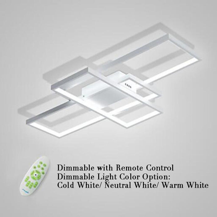 Display Of Rectangles Abstract LED Flush Mount Ceiling Lights for Bedroom