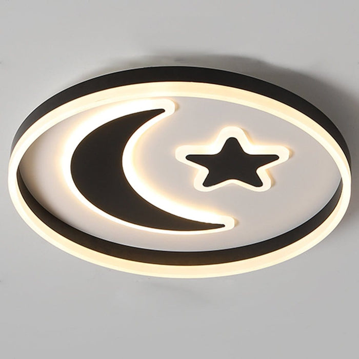 Nordic Cartoon Creative Star Moon Electrodeless Dimming Ceiling Lamp Kid's Room