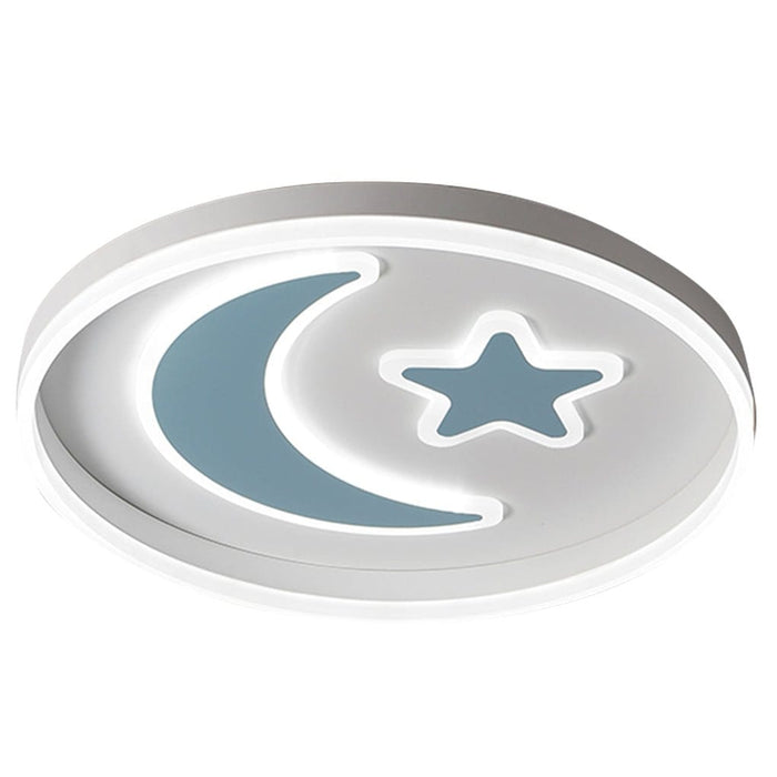Nordic Cartoon Creative Star Moon Electrodeless Dimming Ceiling Lamp Kid's Room