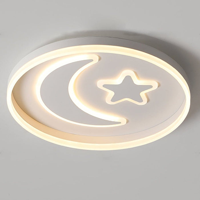 Nordic Cartoon Creative Star Moon Electrodeless Dimming Ceiling Lamp Kid's Room