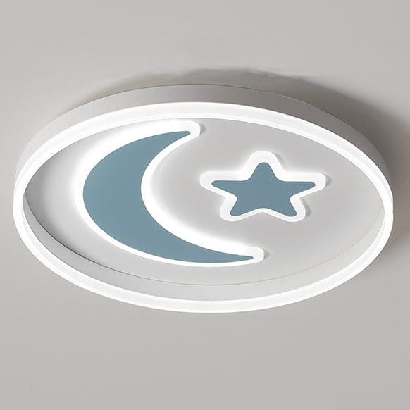 Nordic Cartoon Creative Star Moon Electrodeless Dimming Ceiling Lamp Kid's Room