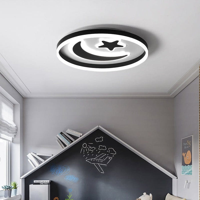 Nordic Cartoon Creative Star Moon Electrodeless Dimming Ceiling Lamp Kid's Room