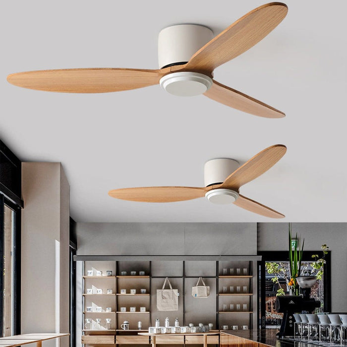 LED Inverter Silent Nordic Flush Mount Ceiling Fan Light Chandelier with Fan