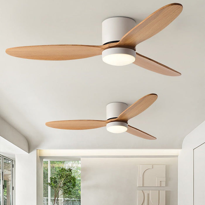 LED Inverter Silent Nordic Flush Mount Ceiling Fan Light Chandelier with Fan