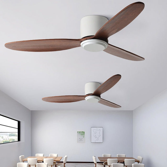 LED Inverter Silent Nordic Flush Mount Ceiling Fan Light Chandelier with Fan