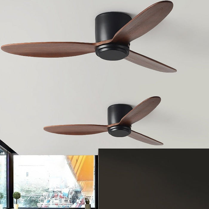 LED Inverter Silent Nordic Flush Mount Ceiling Fan Light Chandelier with Fan