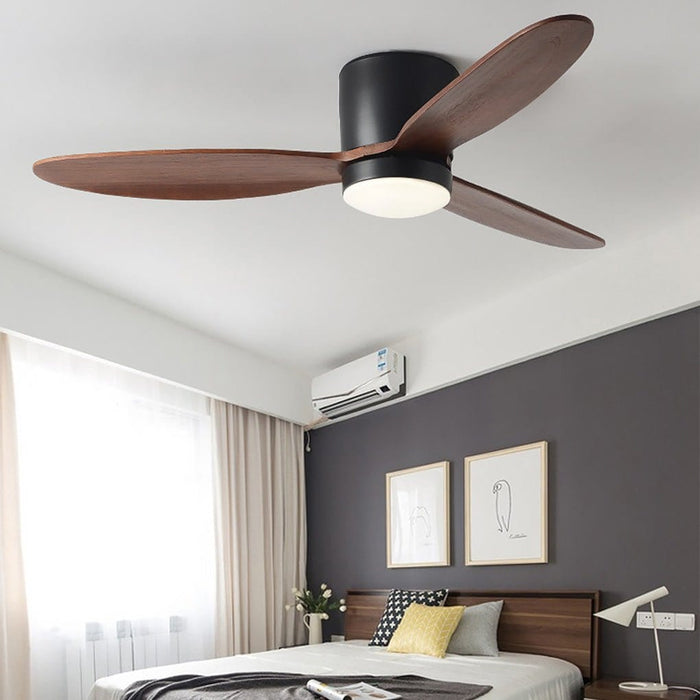 LED Inverter Silent Nordic Flush Mount Ceiling Fan Light Chandelier with Fan
