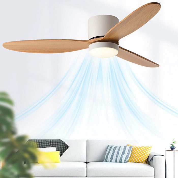 LED Inverter Silent Nordic Flush Mount Ceiling Fan Light Chandelier with Fan