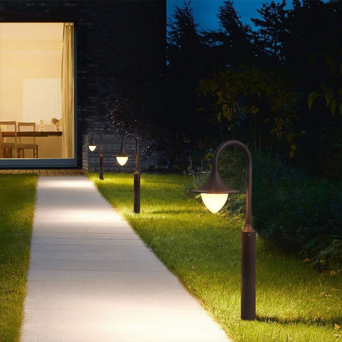 Nordic Minimalist Arc Arm Lawn Lamp LED Waterproof Outdoor Landscape Decorative Lighting