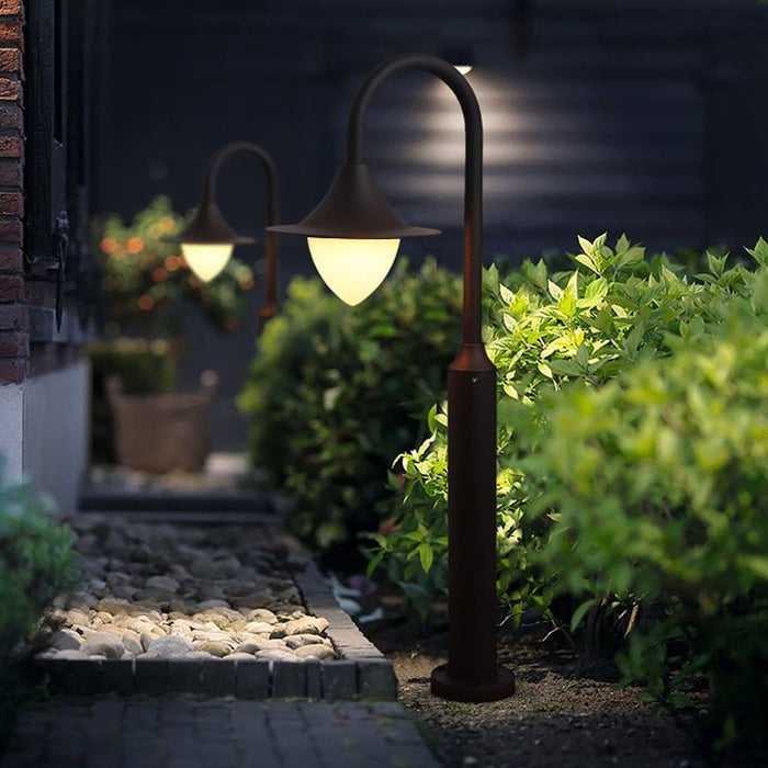 Nordic Minimalist Arc Arm Lawn Lamp LED Waterproof Outdoor Landscape Decorative Lighting